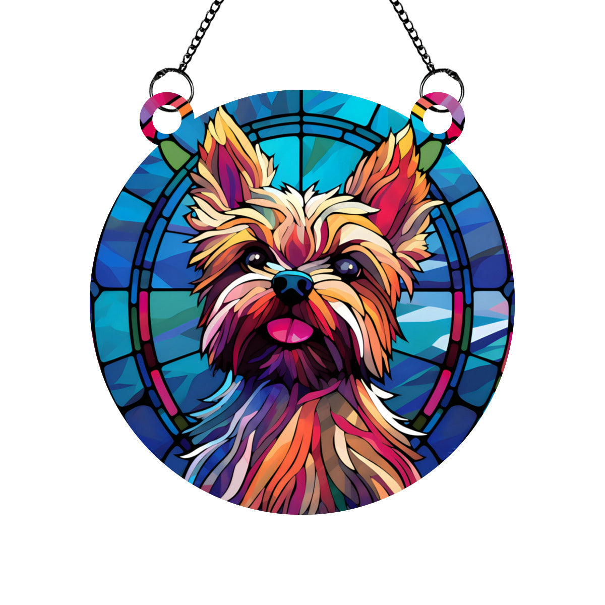 Yorkie stained glass dog - Kim’s Signature Beauty & Accessories    