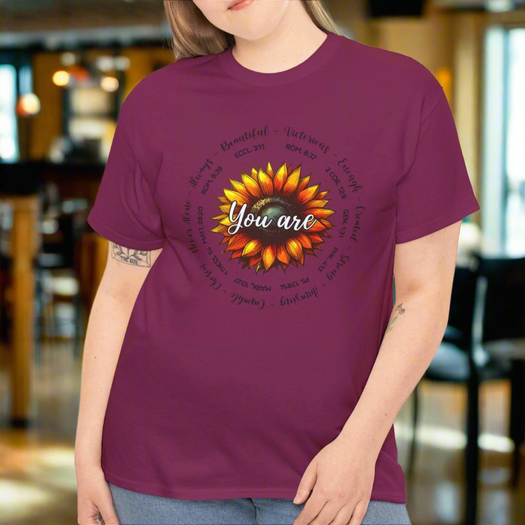 You Are.... Sunflower Faith Tee - Kim’s Signature Beauty & Accessories    