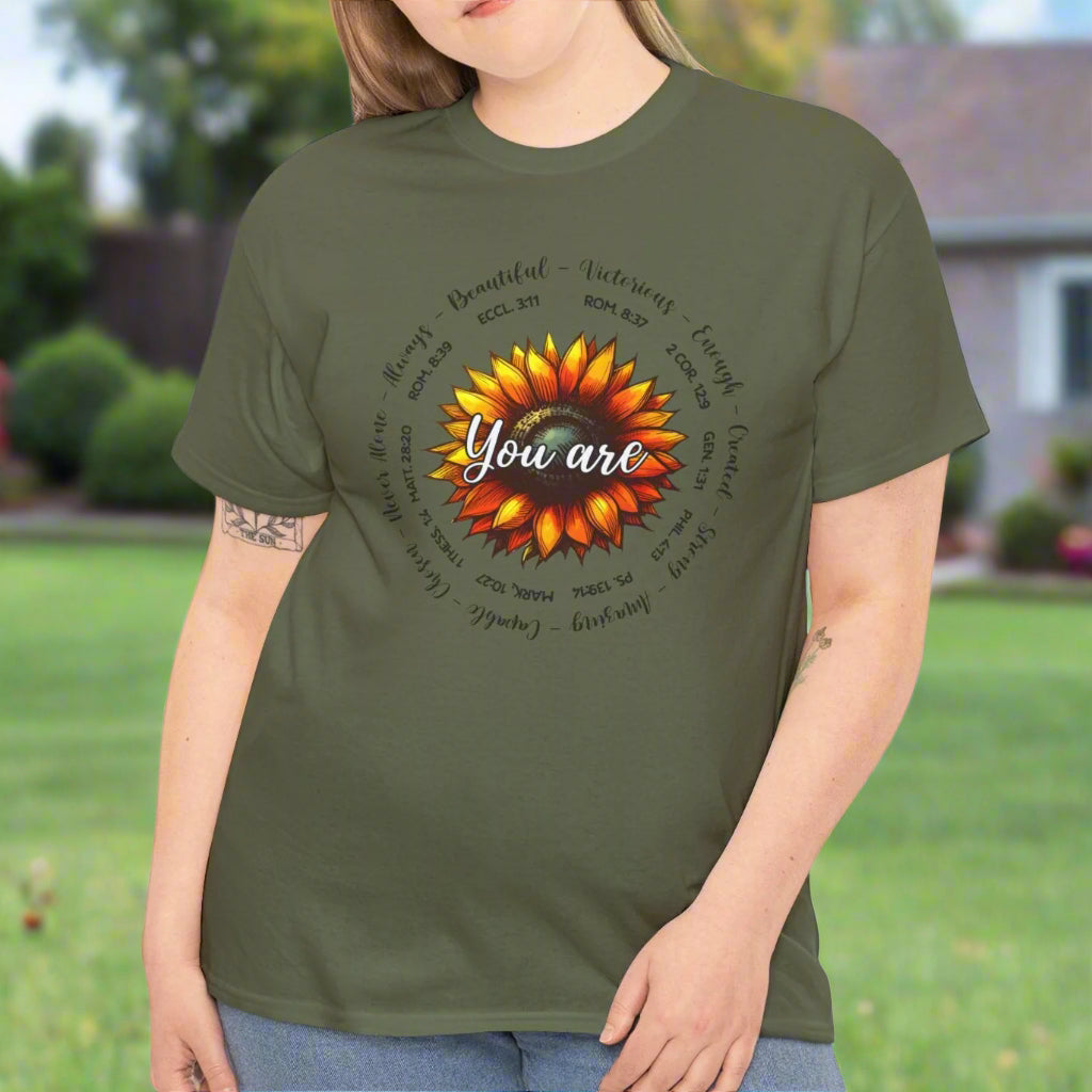 You Are.... Sunflower Faith Tee - Kim’s Signature Beauty & Accessories    