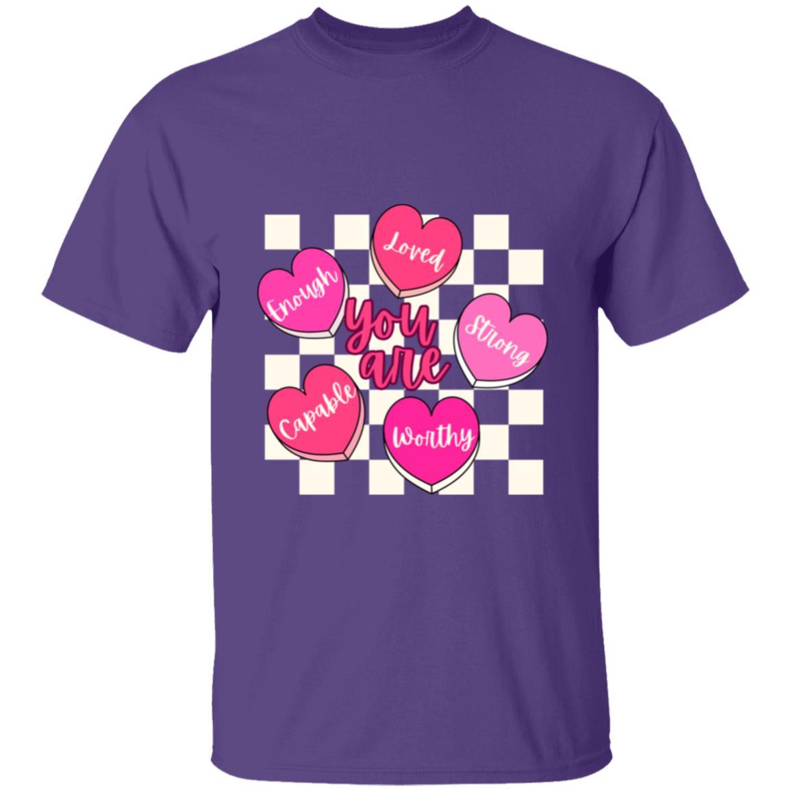 You are Enough Heart Candy Tee - Kim’s Signature Beauty & Accessories    