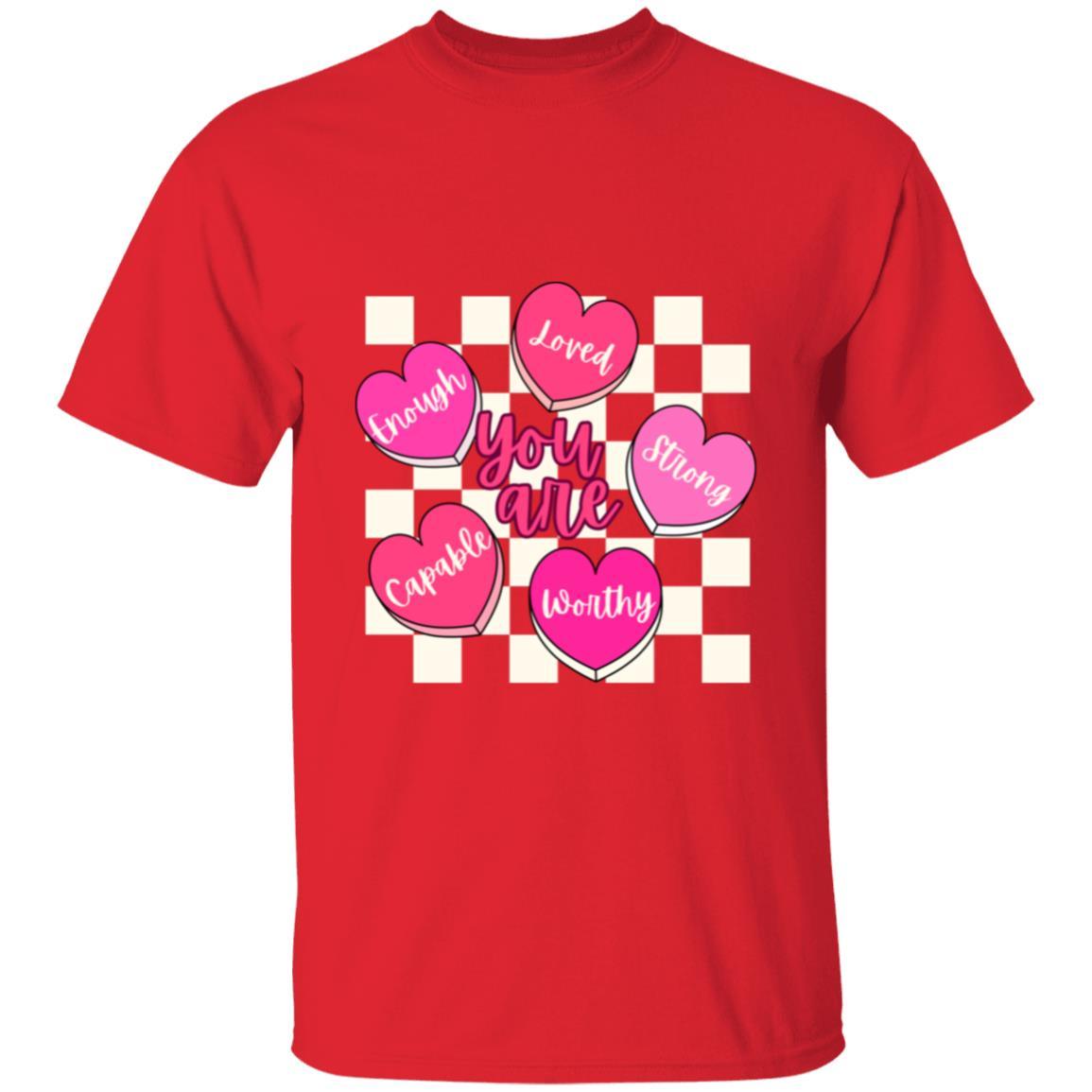 You are Enough Heart Candy Tee - Kim’s Signature Beauty & Accessories    