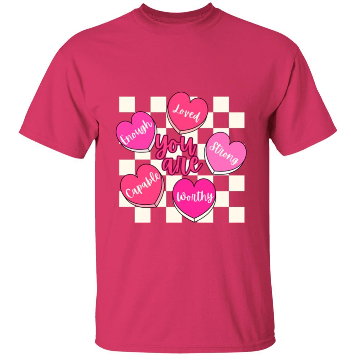 You are Enough Heart Candy Tee - Kim’s Signature Beauty & Accessories    