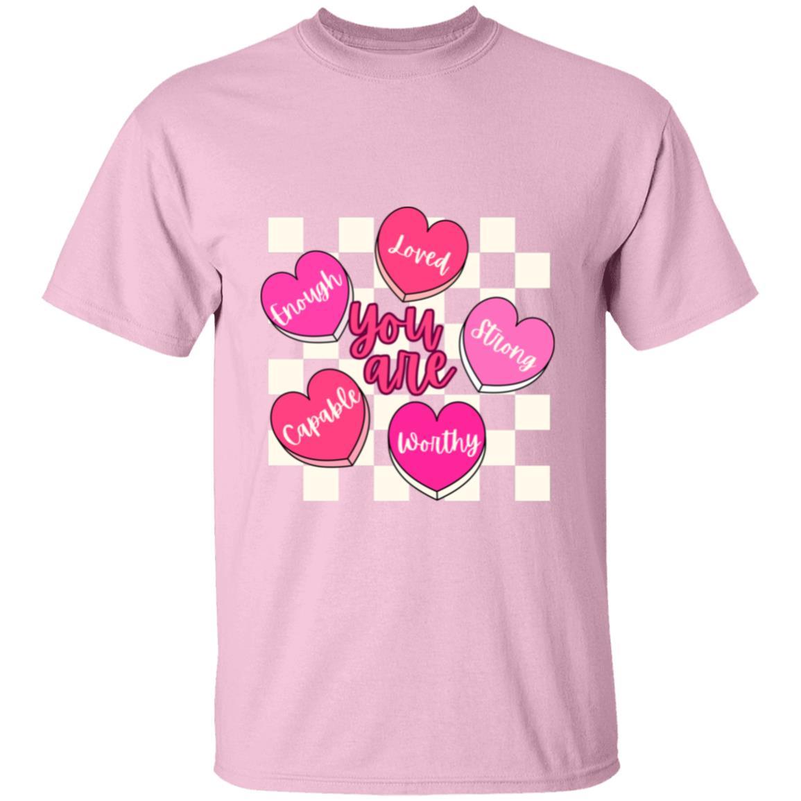 You are Enough Heart Candy Tee - Kim’s Signature Beauty & Accessories    