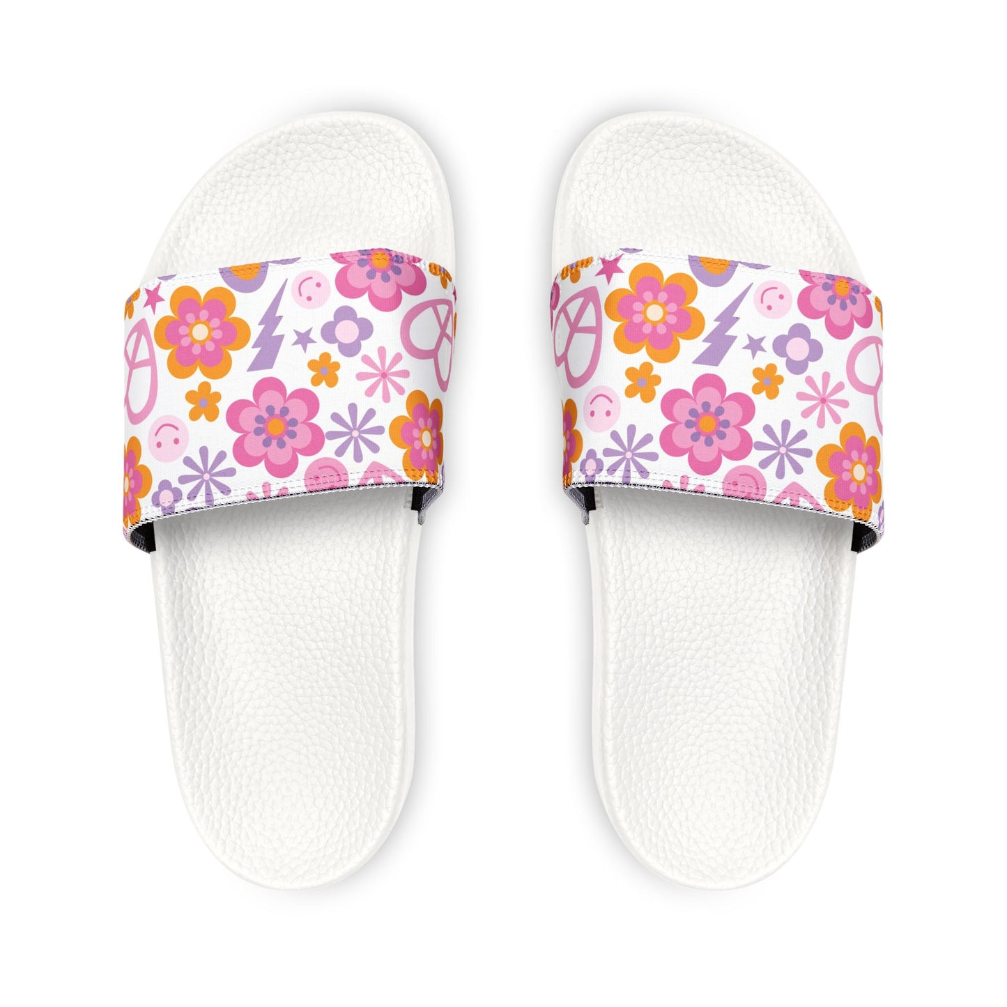 Youth Floral Peace Sandals - Removable-Strap Summer Footwear - Kim’s Signature Beauty & Accessories    