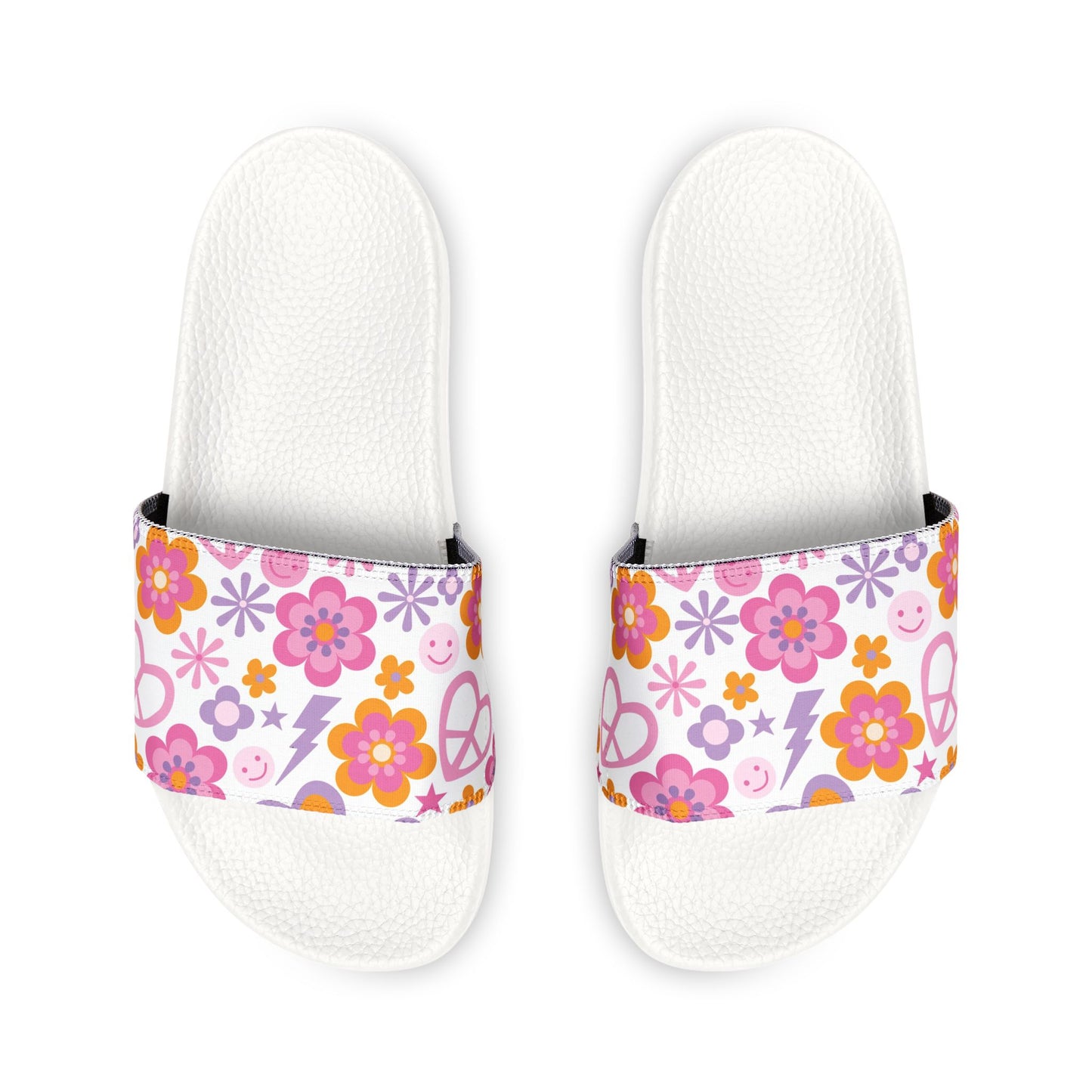 Youth Floral Peace Sandals - Removable-Strap Summer Footwear - Kim’s Signature Beauty & Accessories    