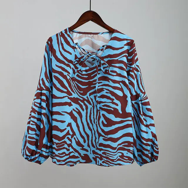 Zebra Women Blouse - Kim’s Signature Beauty & Accessories    