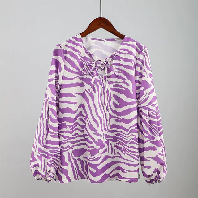 Zebra Women Blouse - Kim’s Signature Beauty & Accessories    