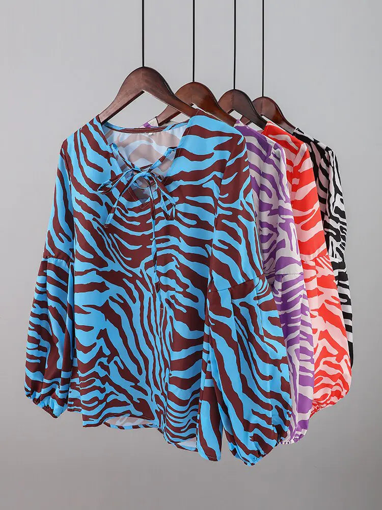 Zebra Women Blouse - Kim’s Signature Beauty & Accessories    