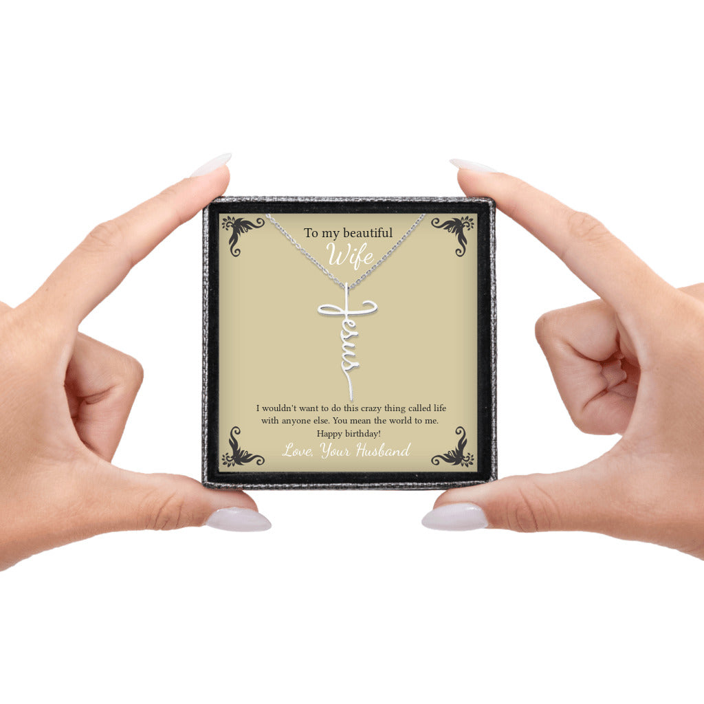 The Way - Jesus Cross Necklace - Kim’s Signature Beauty & Accessories    (Store description)