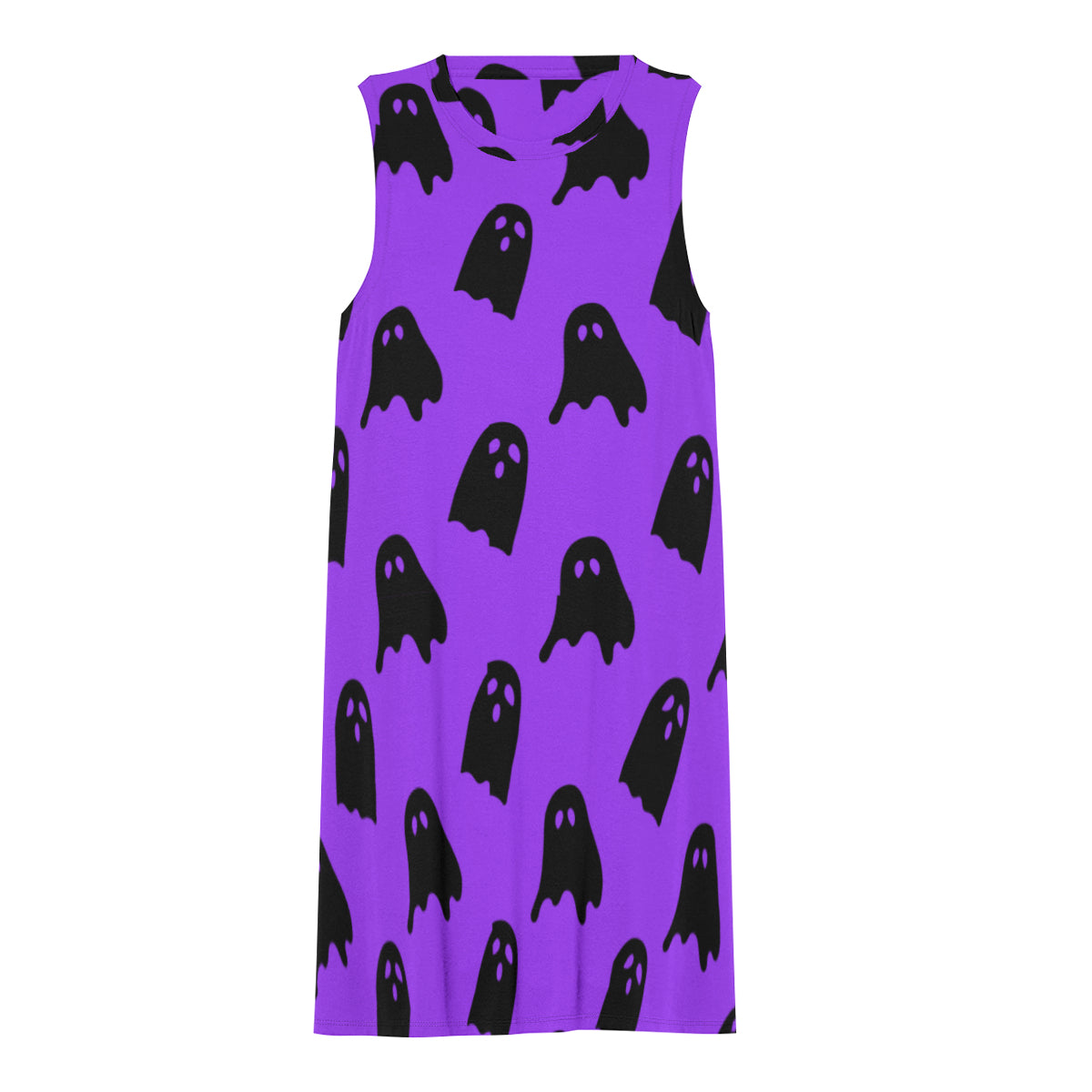 Purple Dress with Black Ghosts - Kim’s Signature Beauty & Accessories    