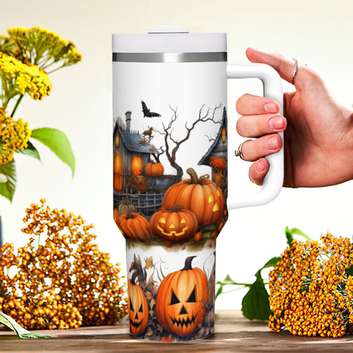 Haunted House 40oz Tumbler - Kim’s Signature Beauty & Accessories    