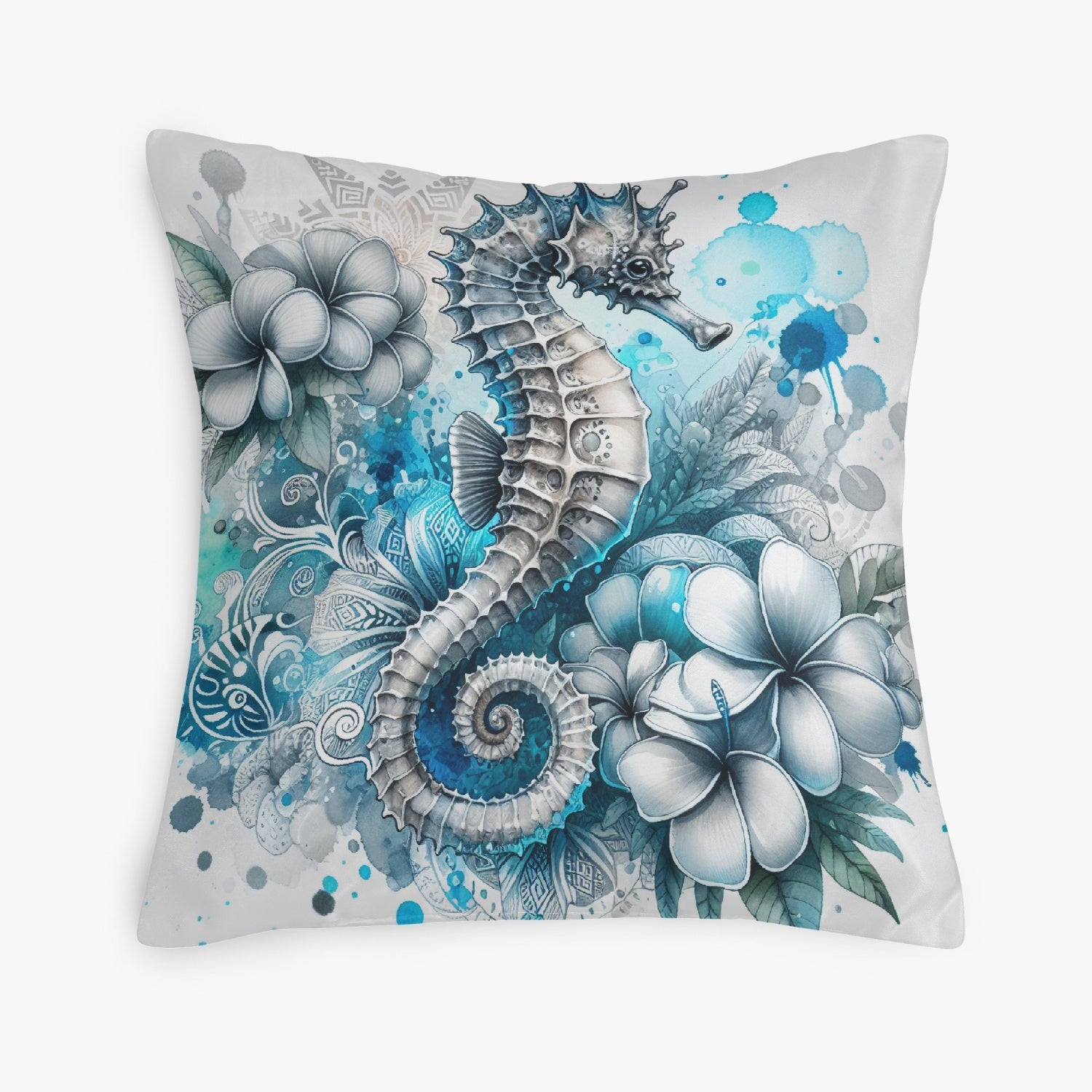 Spirited Seahorse Undersea Pillow Cover - Kim’s Signature Beauty & Accessories    (Store description)