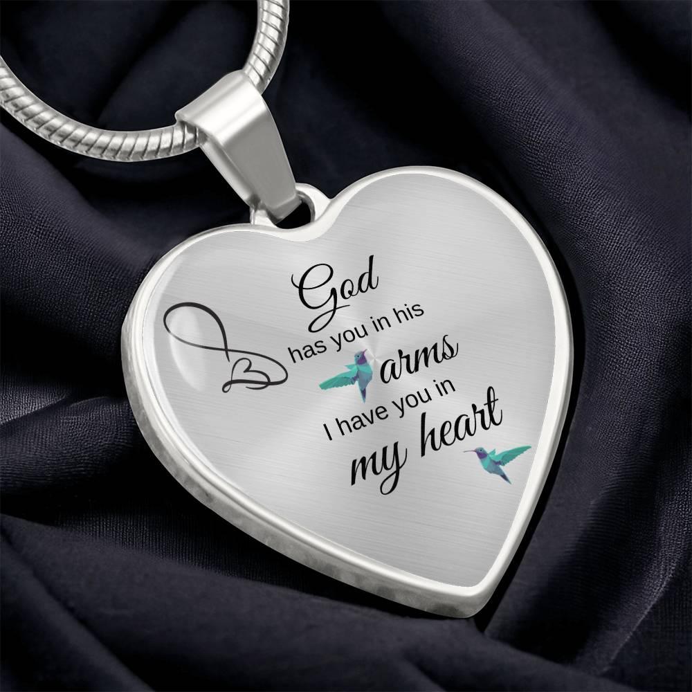 In his arms | Engravable Memorial Necklace - Kim’s Signature Beauty & Accessories    (Store description)