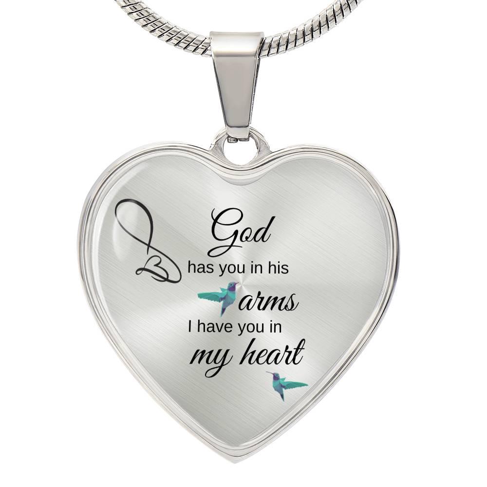 In his arms | Engravable Memorial Necklace - Kim’s Signature Beauty & Accessories    (Store description)