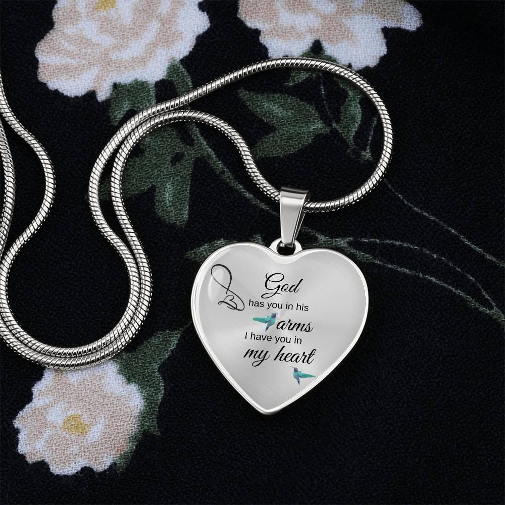In his arms | Engravable Memorial Necklace - Kim’s Signature Beauty & Accessories    (Store description)