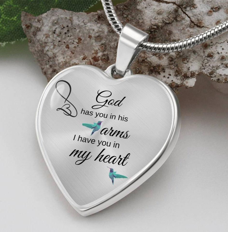 In his arms | Engravable Memorial Necklace - Kim’s Signature Beauty & Accessories    (Store description)