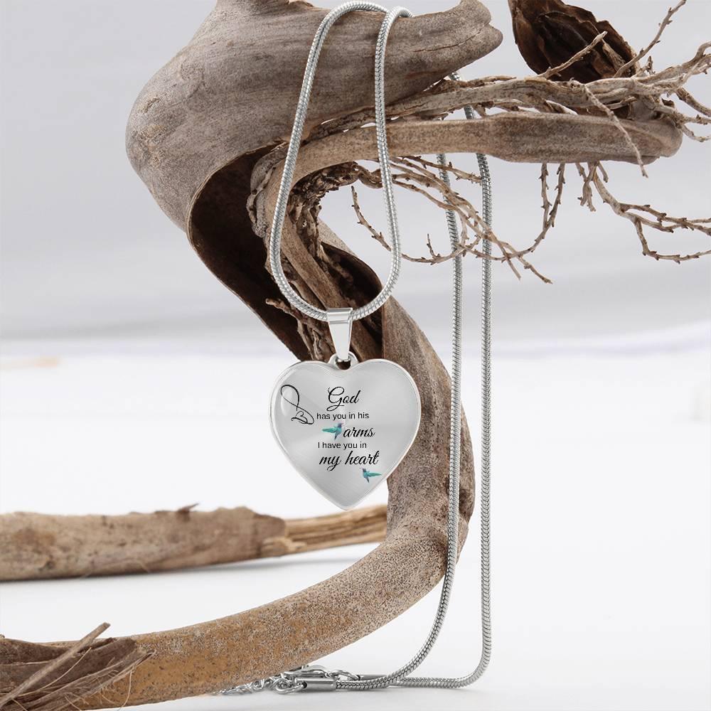 In his arms | Engravable Memorial Necklace - Kim’s Signature Beauty & Accessories    (Store description)