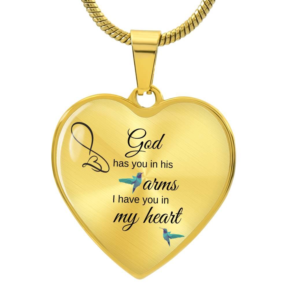 In his arms | Engravable Memorial Necklace - Kim’s Signature Beauty & Accessories    (Store description)