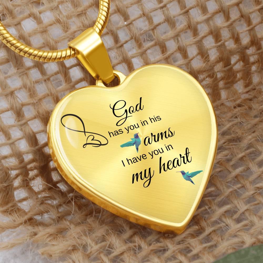 In his arms | Engravable Memorial Necklace - Kim’s Signature Beauty & Accessories    (Store description)