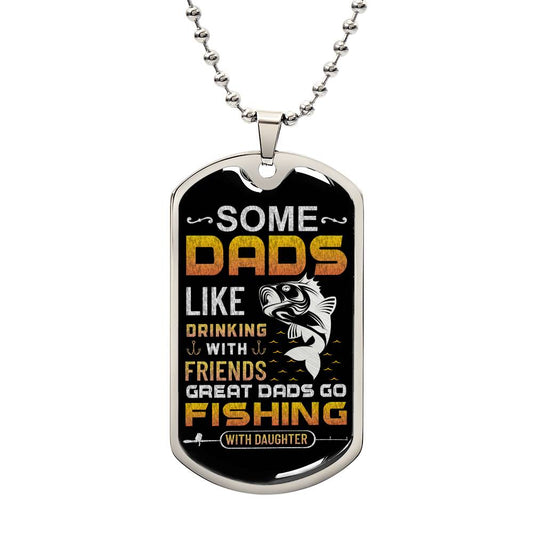 Fishing with Daughter Dog Tag Necklace - Kim’s Signature Beauty & Accessories    