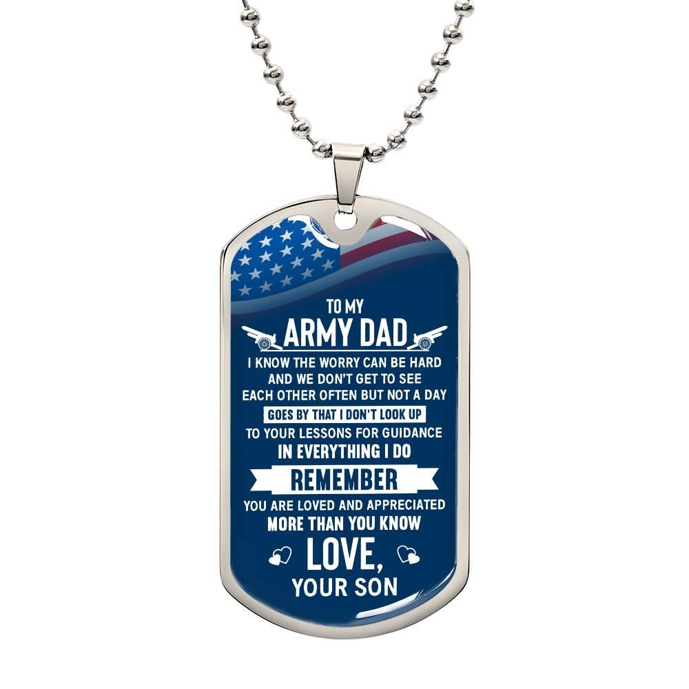 Lessons of Love Army Dad  | Dog Tag - Kim’s Signature Beauty & Accessories    