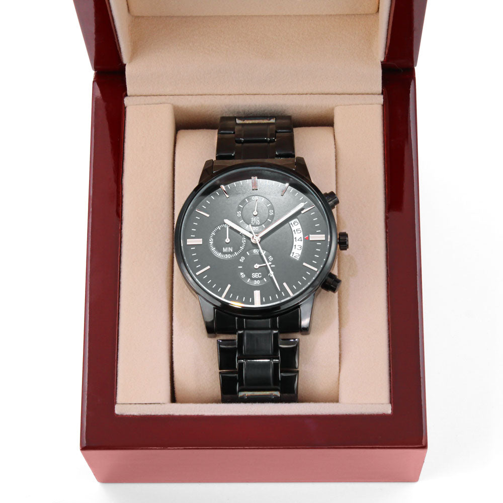 Biker Dad Engraved Watch - Kim’s Signature Beauty & Accessories    (Store description)
