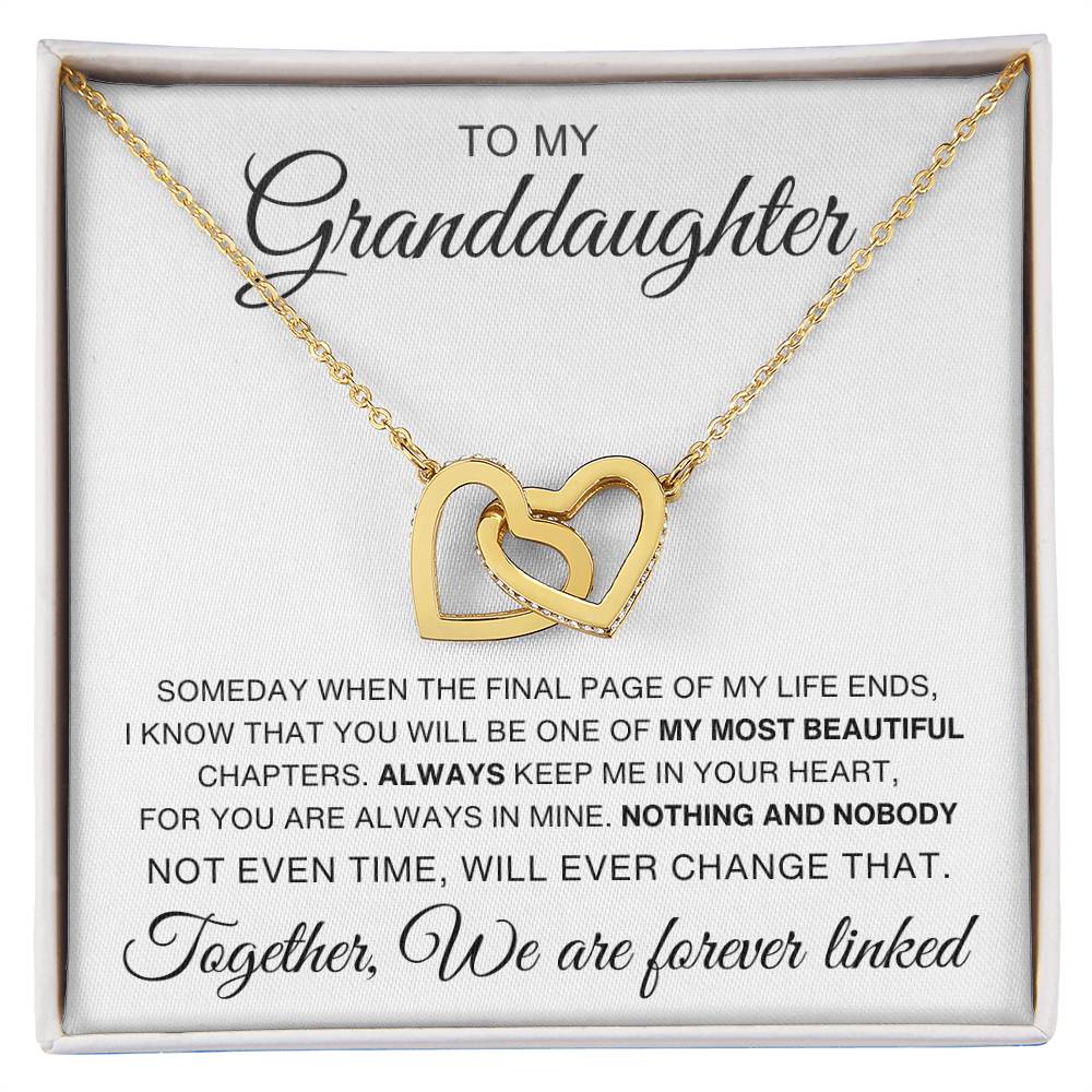 🎁To My Granddaughter, Linked Together | Interlocking Hearts Necklace💓 - Kim’s Signature Beauty & Accessories    (Store description)