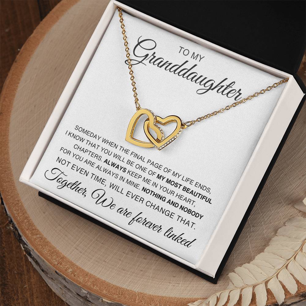 🎁To My Granddaughter, Linked Together | Interlocking Hearts Necklace💓 - Kim’s Signature Beauty & Accessories    (Store description)