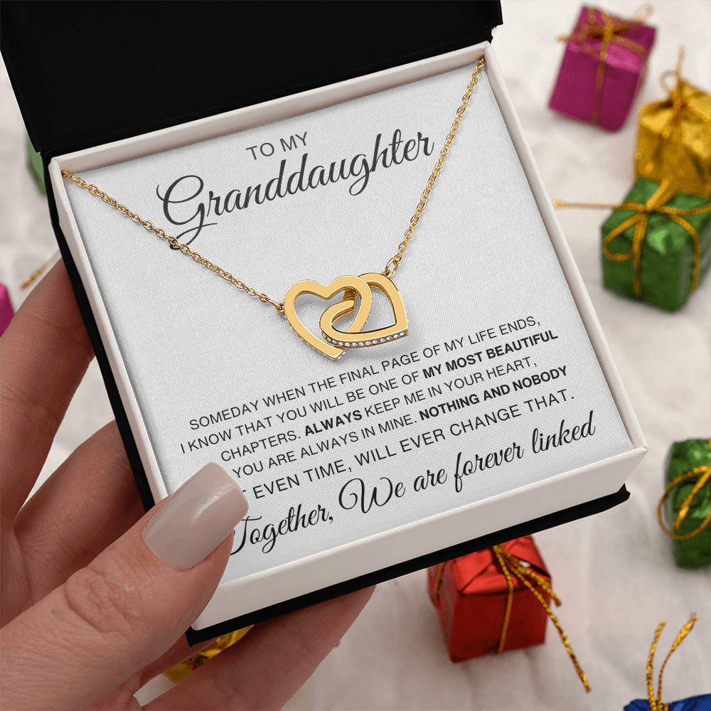 🎁To My Granddaughter, Linked Together | Interlocking Hearts Necklace💓 - Kim’s Signature Beauty & Accessories    (Store description)