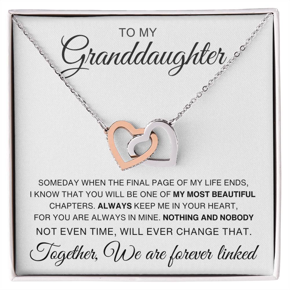 🎁To My Granddaughter, Linked Together | Interlocking Hearts Necklace💓 - Kim’s Signature Beauty & Accessories    (Store description)