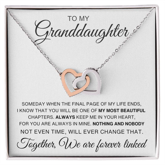 🎁To My Granddaughter, Linked Together | Interlocking Hearts Necklace💓 - Kim’s Signature Beauty & Accessories    (Store description)