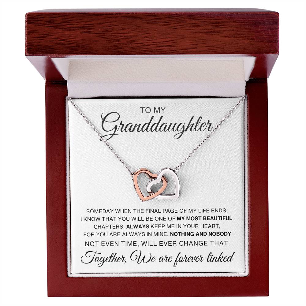 🎁To My Granddaughter, Linked Together | Interlocking Hearts Necklace💓 - Kim’s Signature Beauty & Accessories    (Store description)
