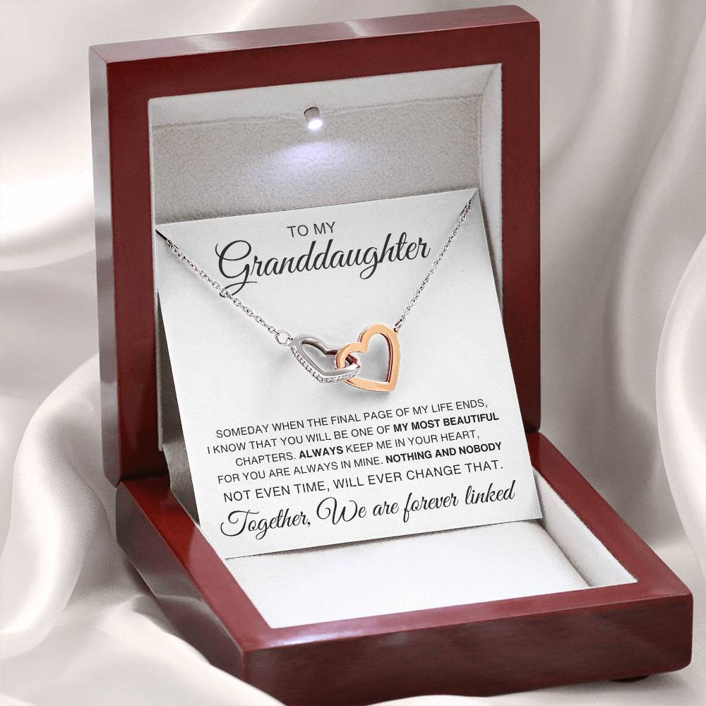 🎁To My Granddaughter, Linked Together | Interlocking Hearts Necklace💓 - Kim’s Signature Beauty & Accessories    (Store description)
