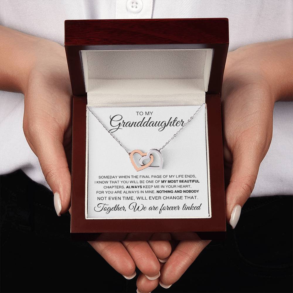 🎁To My Granddaughter, Linked Together | Interlocking Hearts Necklace💓 - Kim’s Signature Beauty & Accessories    (Store description)