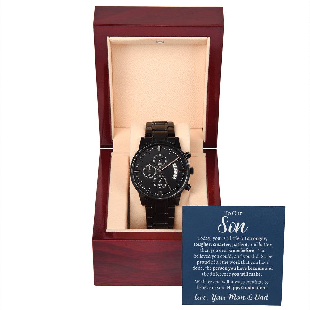 Son | Graduation Message Card | Watch - Kim’s Signature Beauty & Accessories    (Store description)
