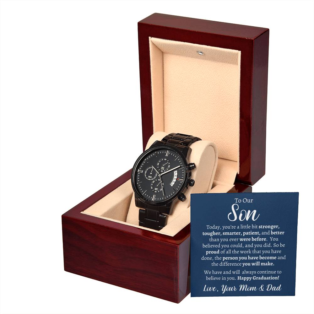 Son | Graduation Message Card | Watch - Kim’s Signature Beauty & Accessories    (Store description)