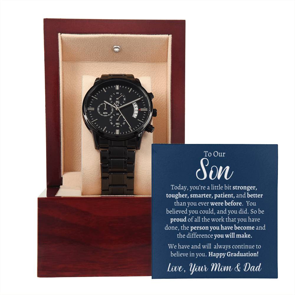 Son | Graduation Message Card | Watch - Kim’s Signature Beauty & Accessories    (Store description)