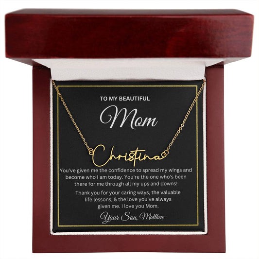 My Beautiful Mom, From Son (Personalize) - Kim’s Signature Beauty & Accessories    