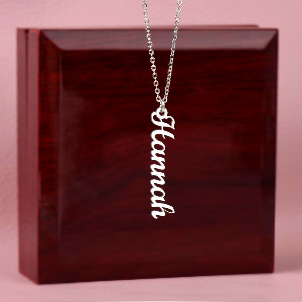 Happy Birthday Mom (Personalized Name Necklace)