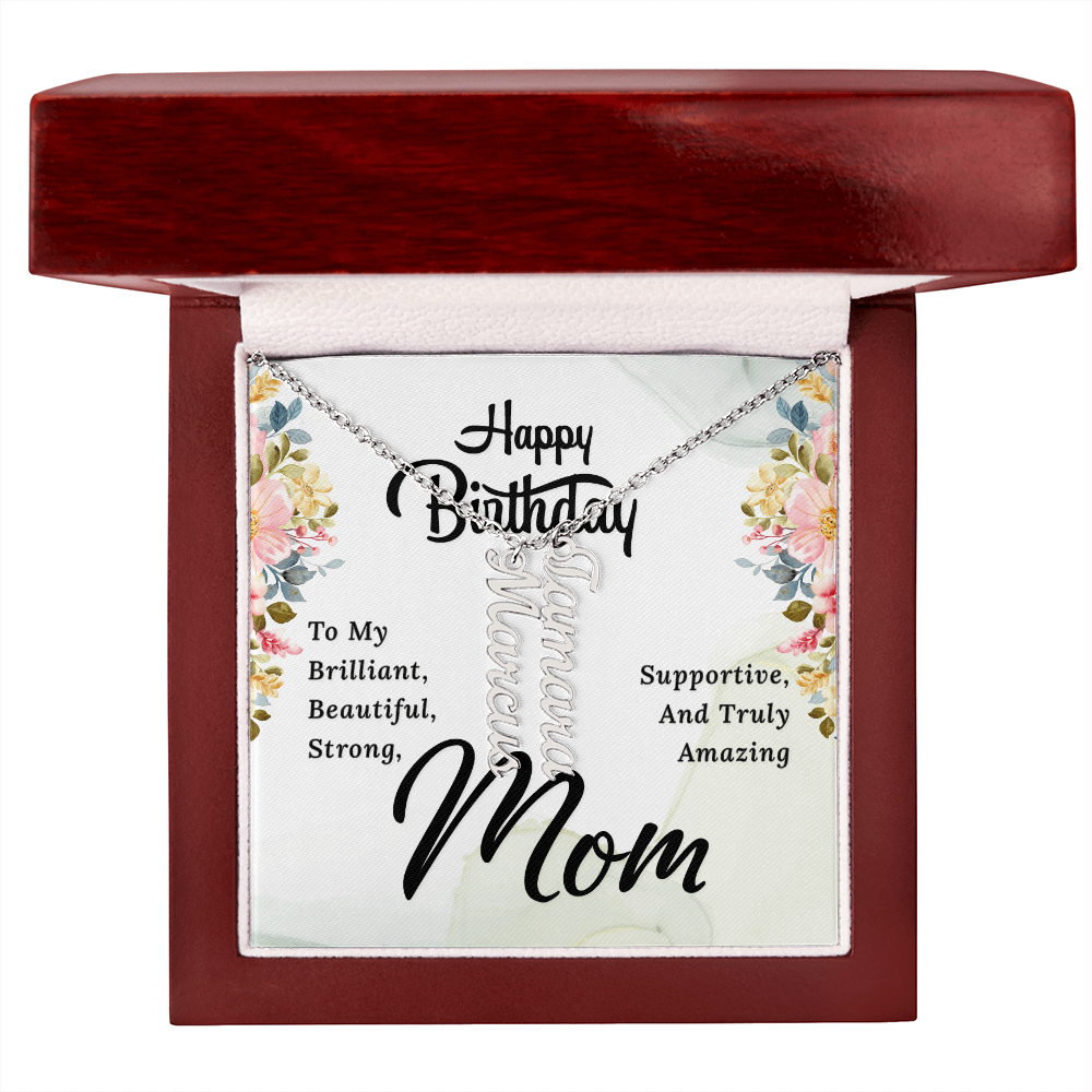 Happy Birthday Mom (Personalized Name Necklace)
