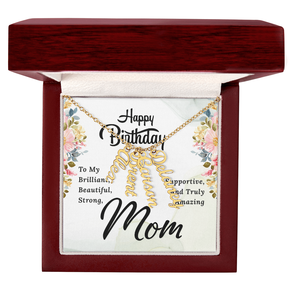 Happy Birthday Mom (Personalized Name Necklace)