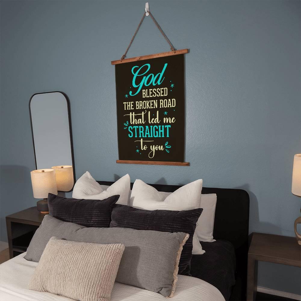 God Blessed the broken Road Wall Tapestry - Kim’s Signature Beauty & Accessories    (Store description)