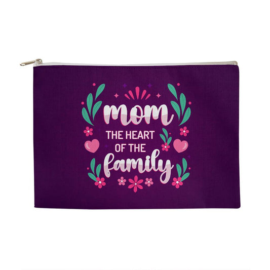 Mom The heart of the Family Large Pouch - Kim’s Signature Beauty & Accessories    