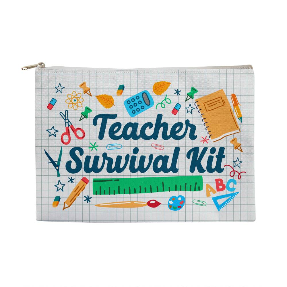 Teacher Survival Kit Large Zippered bag - Kim’s Signature Beauty & Accessories    (Store description)