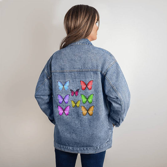 Butterfly Love Jean Jacket - Kim’s Signature Beauty & Accessories    