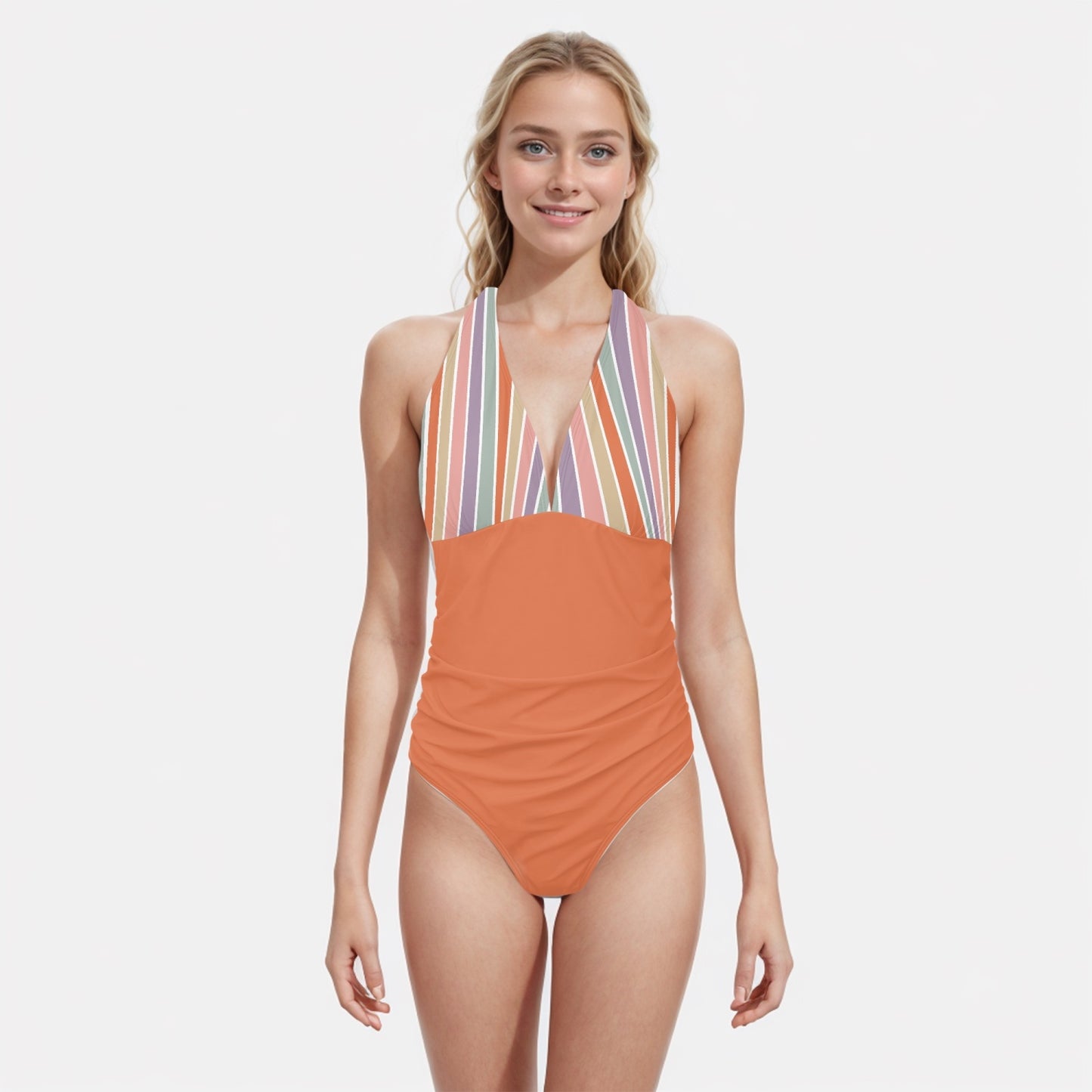Sunny Stripes | Women's One-Piece Swimsuit - Kim’s Signature Beauty & Accessories    (Store description)