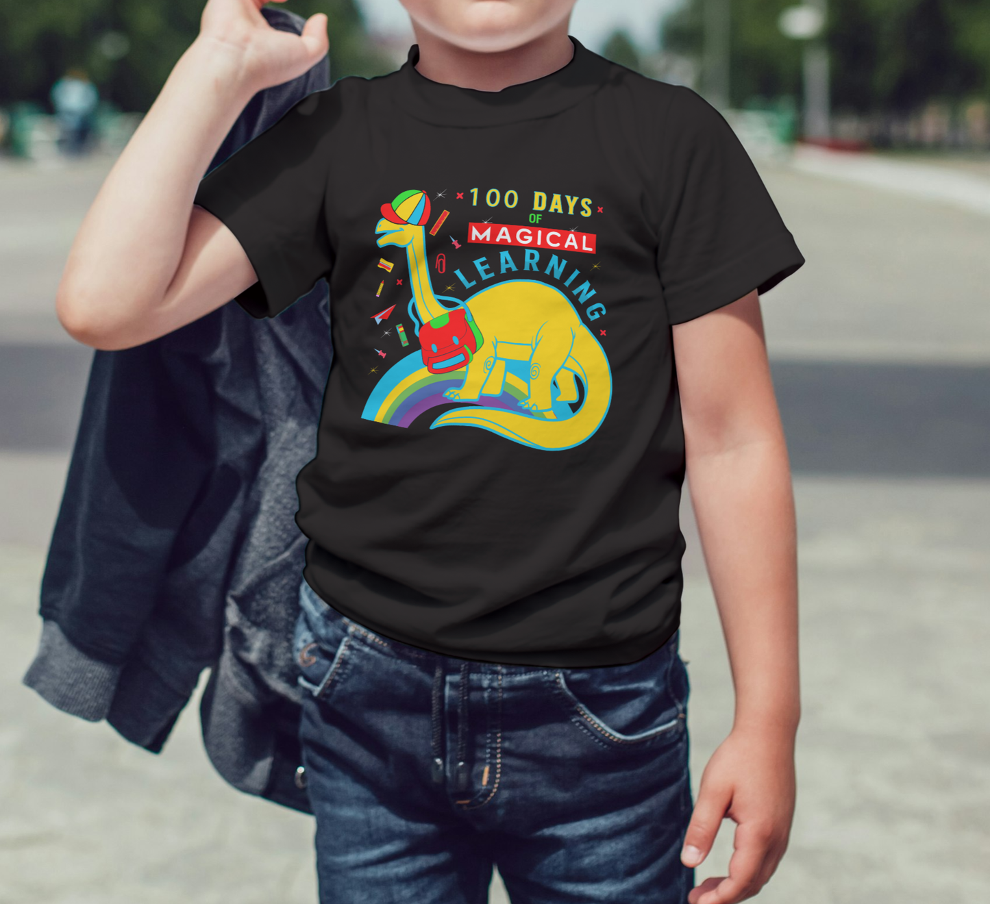 100 days Magical Learning | Kids Tee - Kim’s Signature Beauty & Accessories    (Store description)