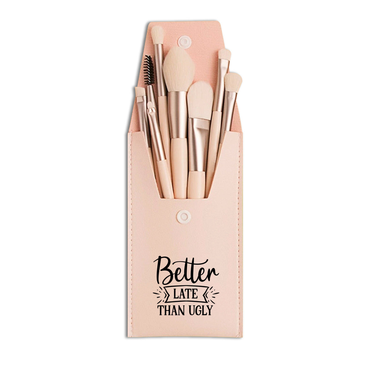 Better Late Than Ugly Makeup Brush Set – 8-Piece with Travel Case - Kim’s Signature Beauty & Accessories    