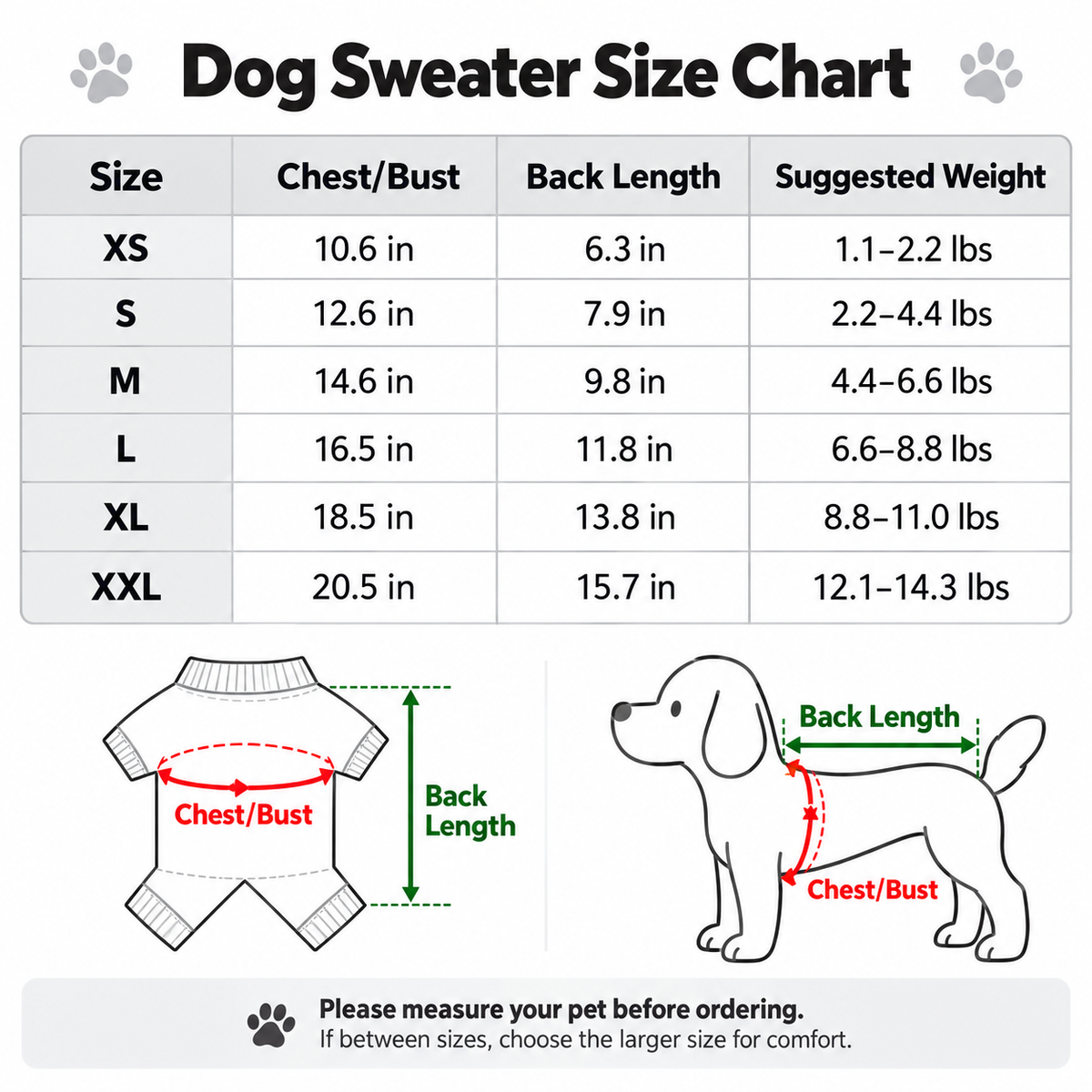 Classic Warm Dog Sweater