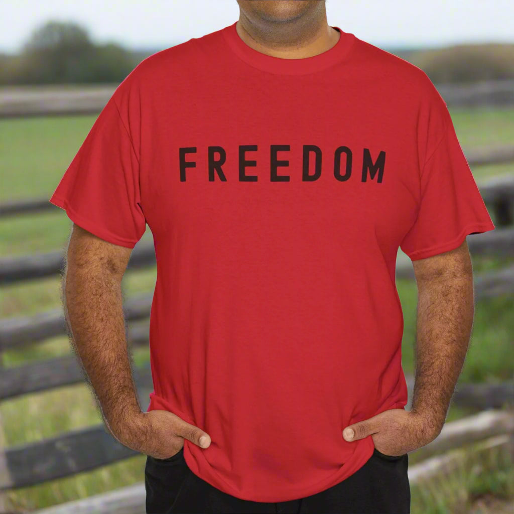 Freedom Red Unisex Tee - Bold Statement Shirt – Patriotic Casual Shirt - Kim’s Signature Beauty & Accessories    